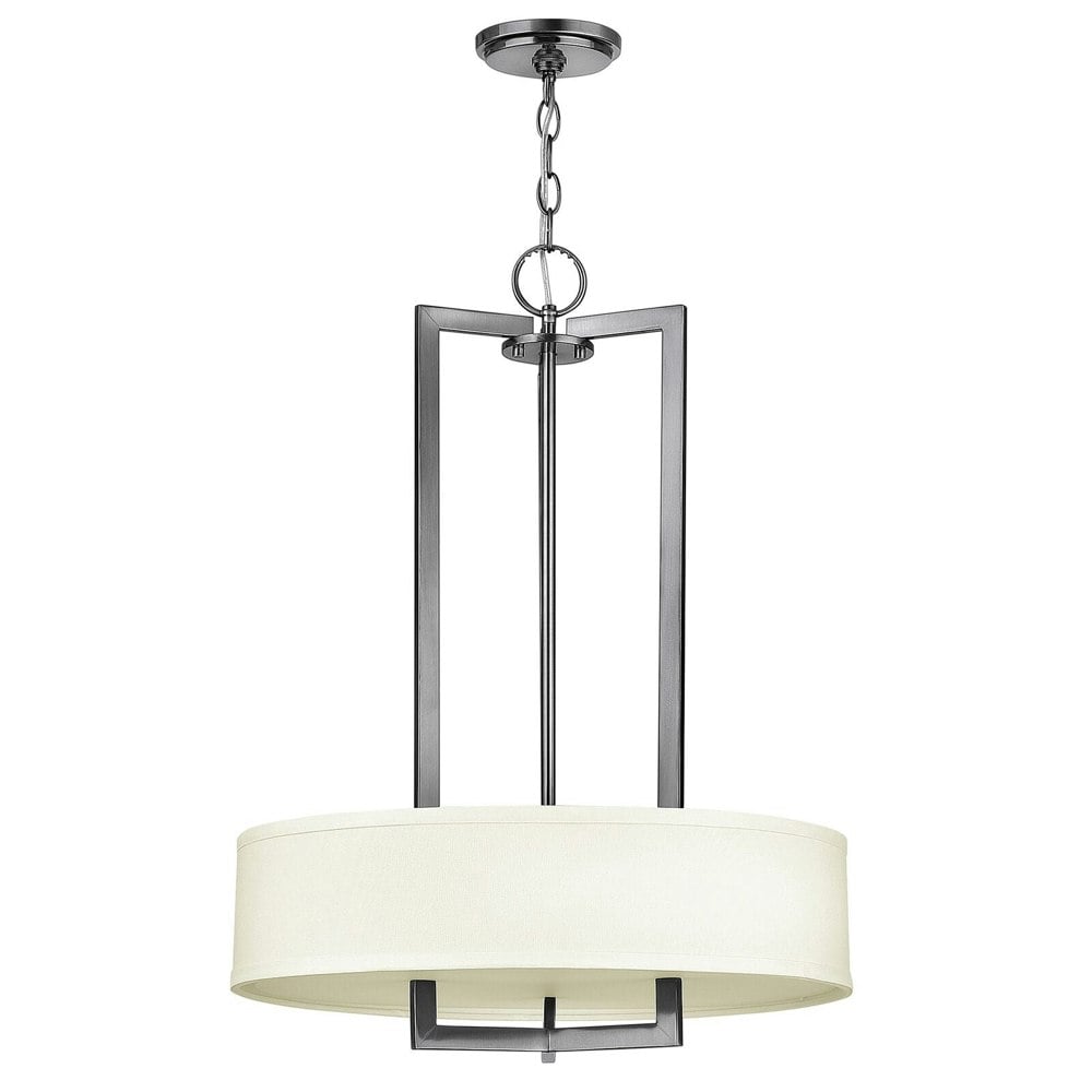 3 Bulb Chandelier Hanging Pendant LIght Antique Nickel LED E27 60W Bulb Loops