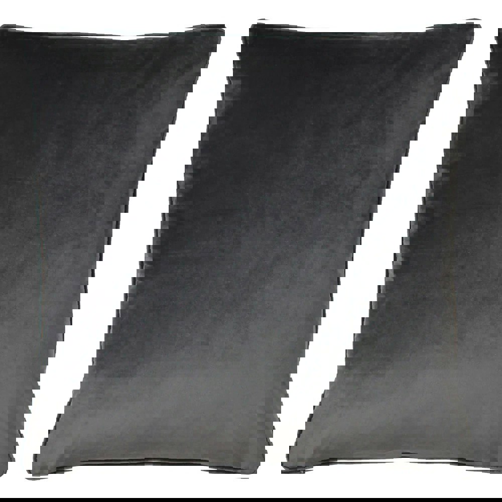 Furn Wisteria Velvet Square Cushion Cover - Charcoal