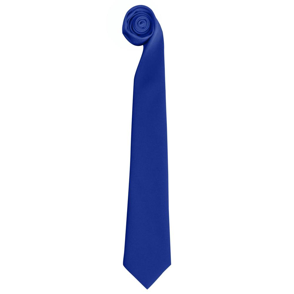 Premier Tie - Men Plain Work Tie - Royal - Royal - One Size