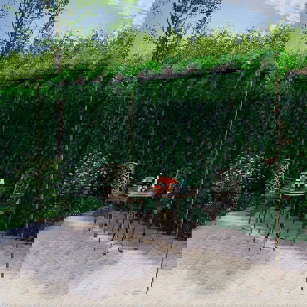 Berkfield Garden Pergola Antique Brown 6x3x2.5 m Iron