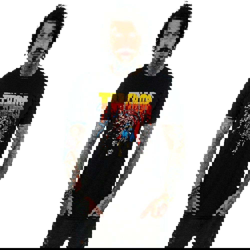Marvel Mens Thor Pixelated T-Shirt - Black