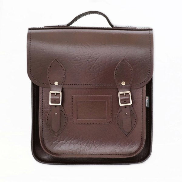 Zatchels Handmade Leather City Backpack - Marsala Red Executive