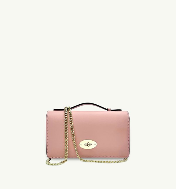 Apatchy London The Amelia Baby Pink Leather Bag