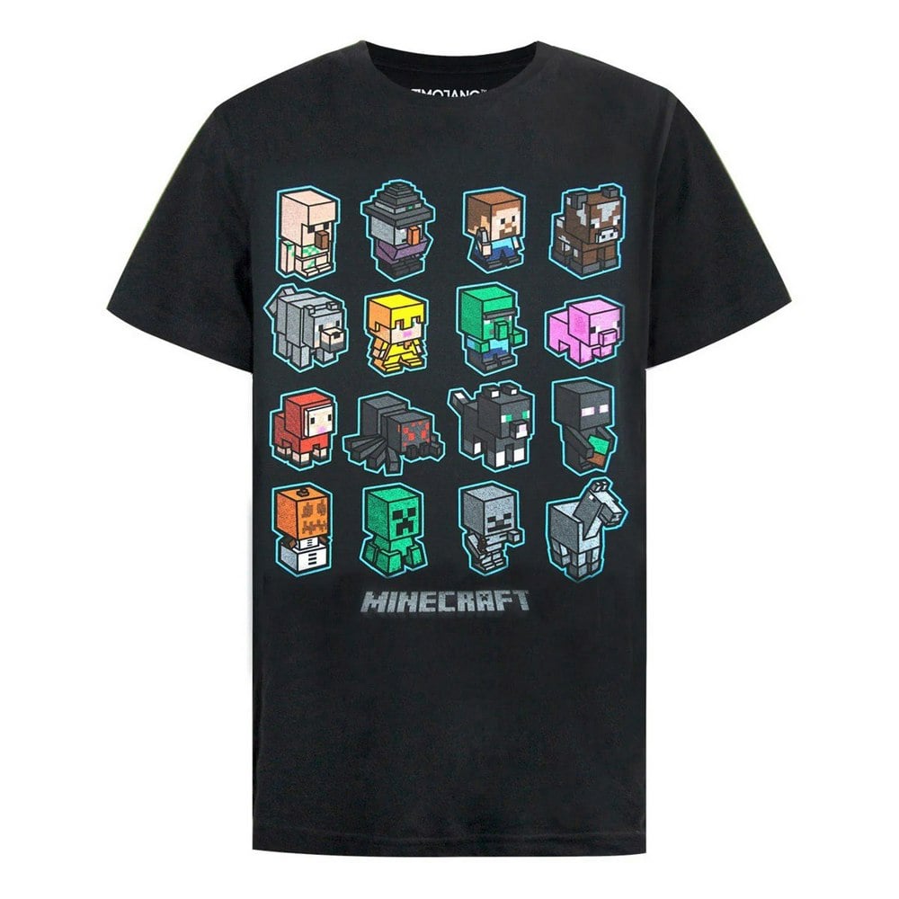 Minecraft Childrens/Kids Mini Mob T-Shirt - Black