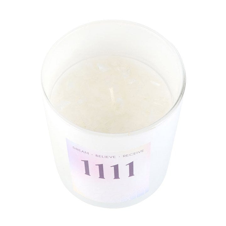 Serano 1111 Angel Number Crystal Chip Candle