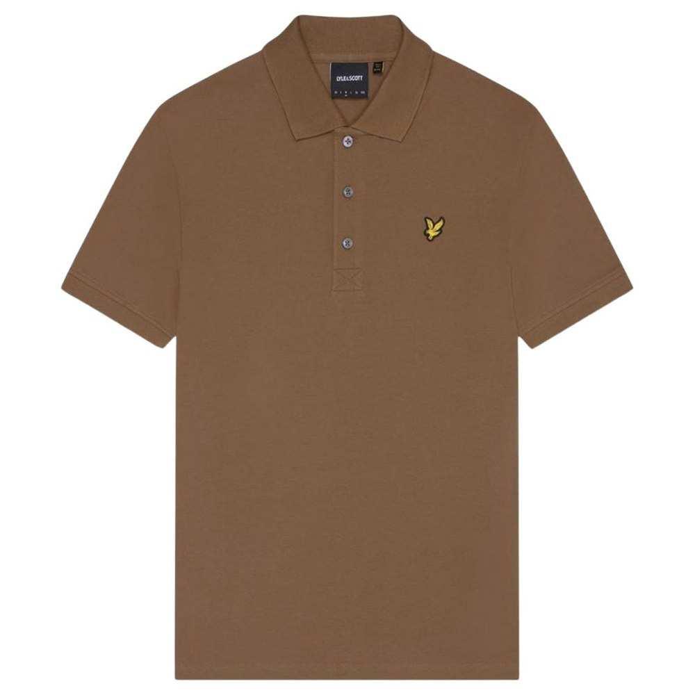 Lyle & Scott Branded Chest Logo Wild Nettle Brown Polo Shirt S