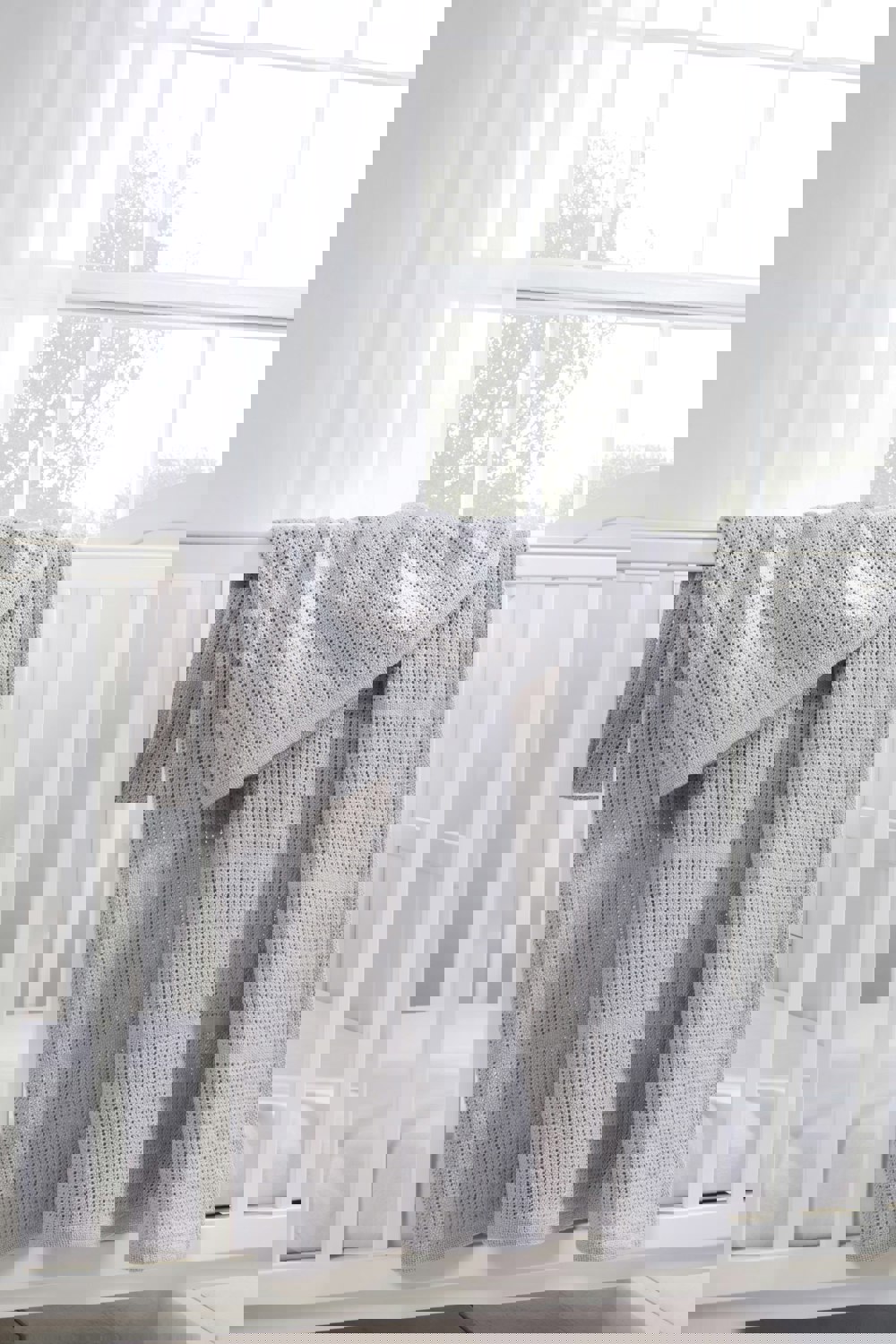 Clair De Lune Cell Blanket Large - Gray