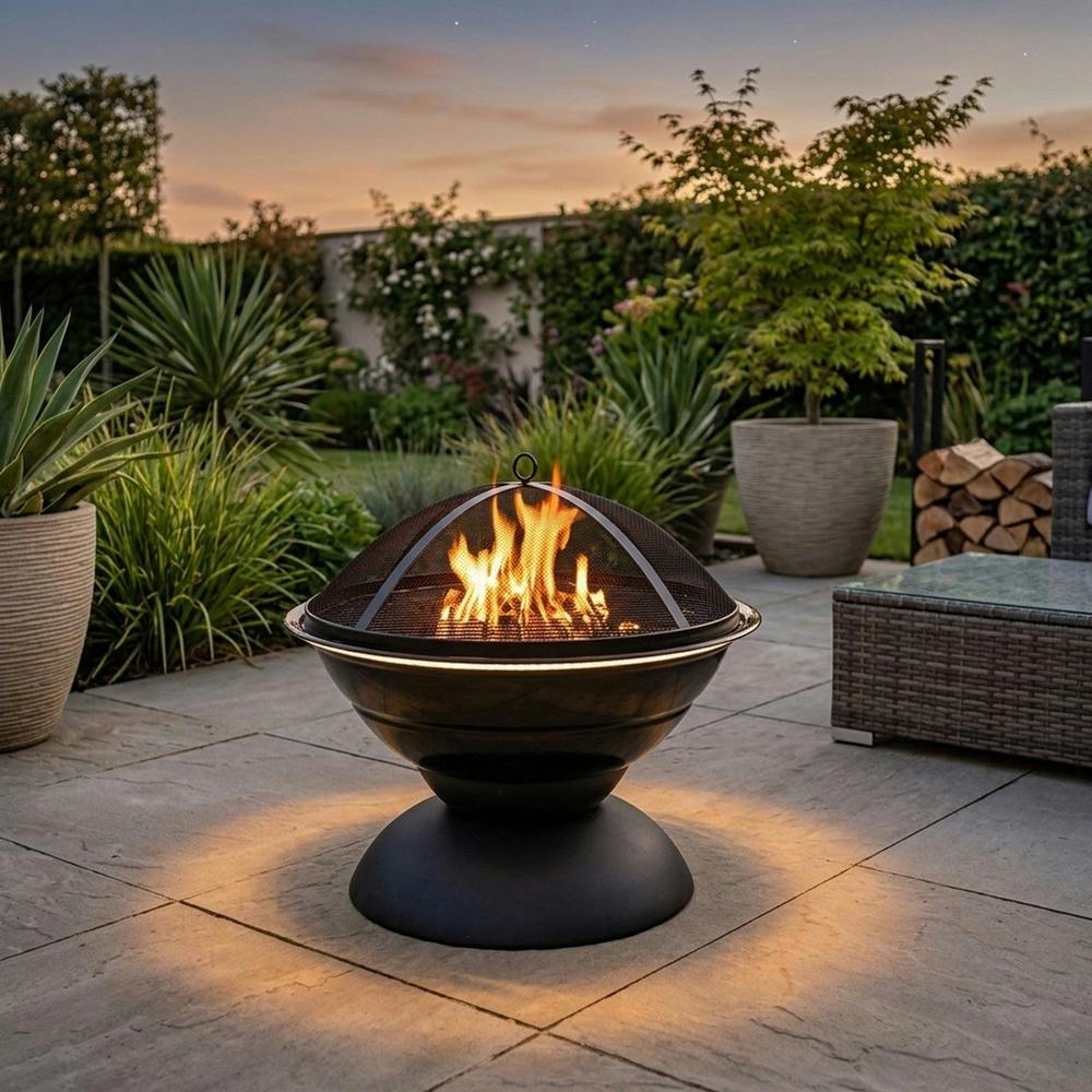 Garden Greatness Lustre Modern Enamelled Steel Firepit