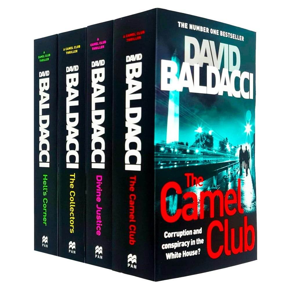 David Baldacci A Camel Club 4 Book Set Hell's Corner, Divine justice, The Camel Club, The Collectors