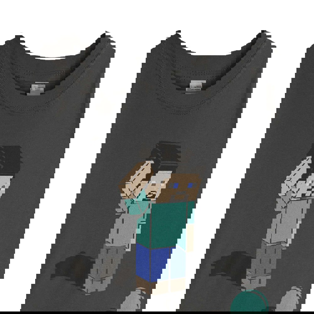 Minecraft Childrens/Kids Confused T-Shirt - Black