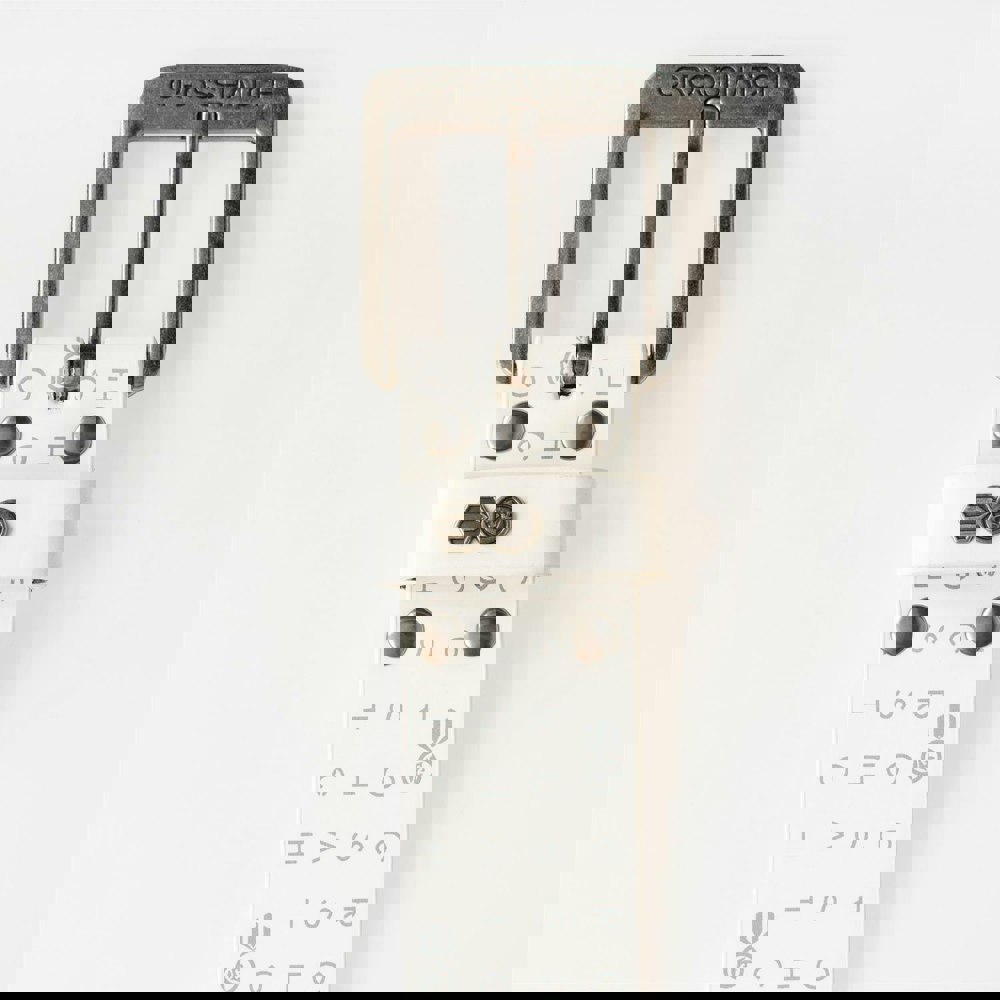 Crosshatch Hyneman Belt White