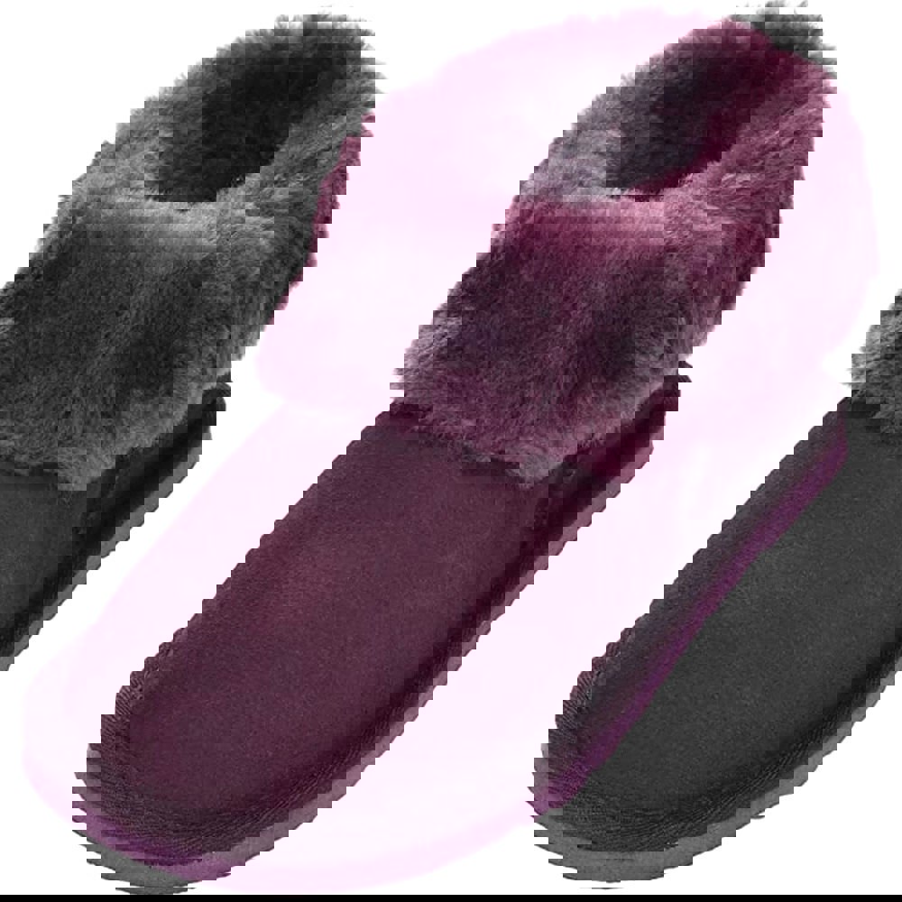 Eastern Counties Leather Women's Sheepskin Lined Slipper Boots - Plum