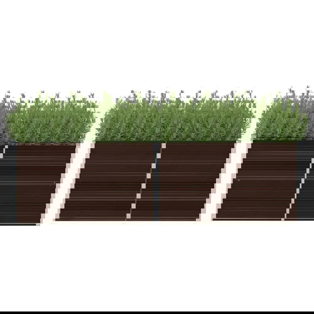 Berkfield Garden Raised Bed Brown 160x40x45 cm Galvanised Steel