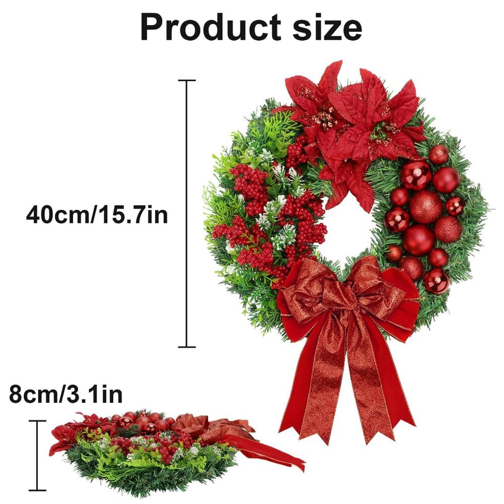 deAO Toys deAO Christmas Door Wreath - Red