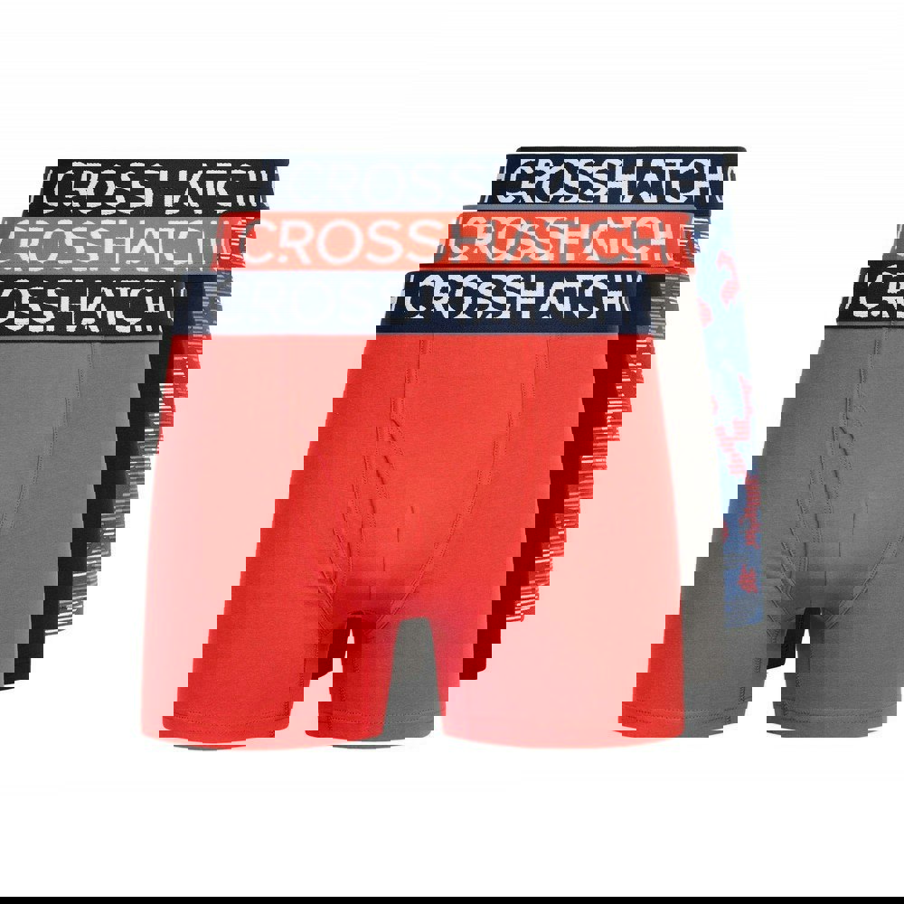 Crosshatch Mens Payso Boxer Shorts (Pack of 3) - Red