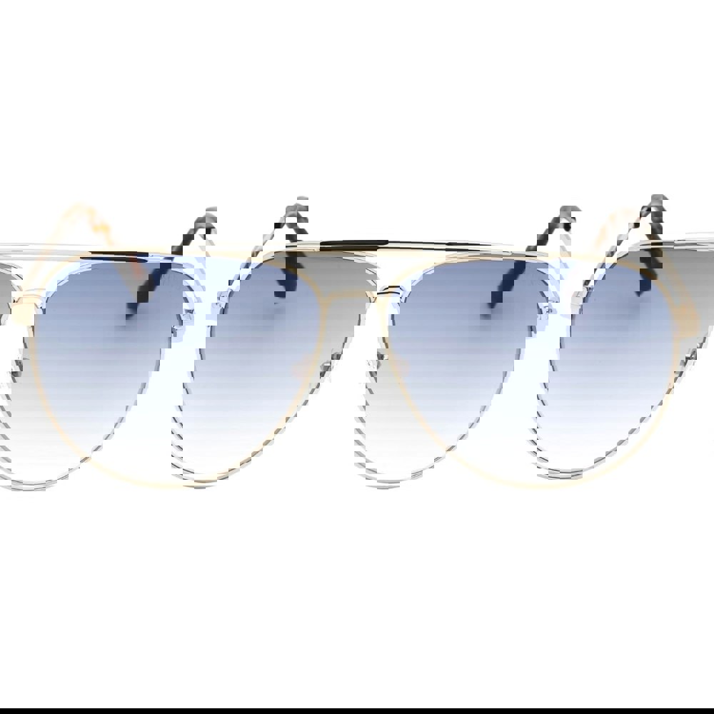 Guess Gradient Blue Lens Gold Sunglasses