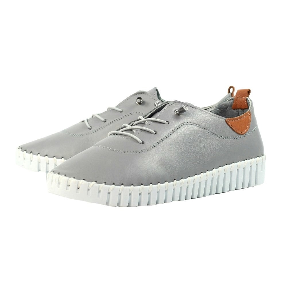 Lunar Womens/Ladies Flamborough Leather Shoes - Grey