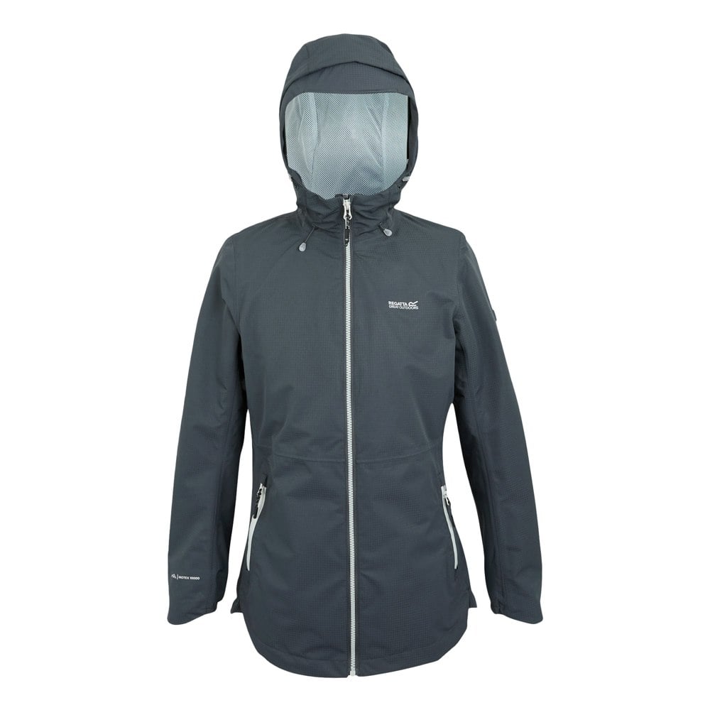 Regatta Womens/Ladies Hamara IV Waterproof Jacket - Seal Grey/Oyster Mushroom