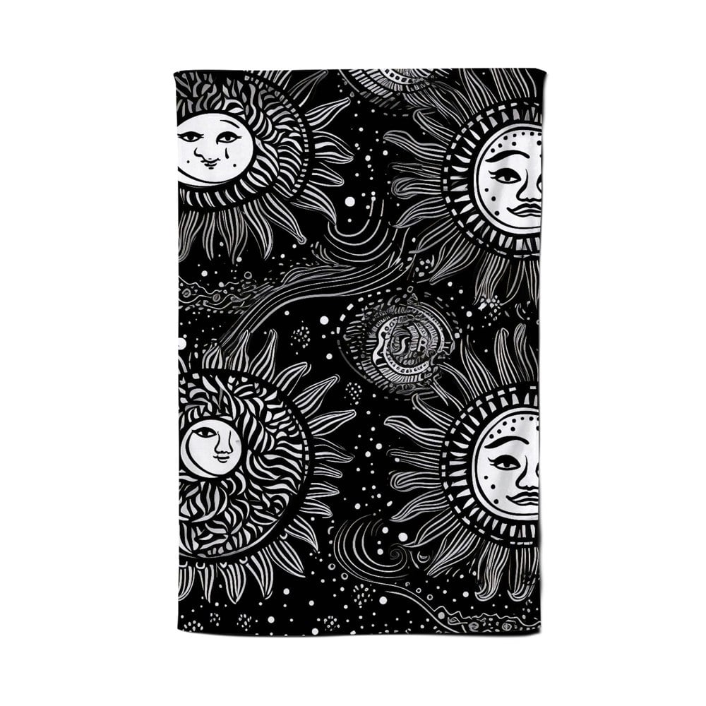 Warren Reed Moon and Sun White Black Tea Towel