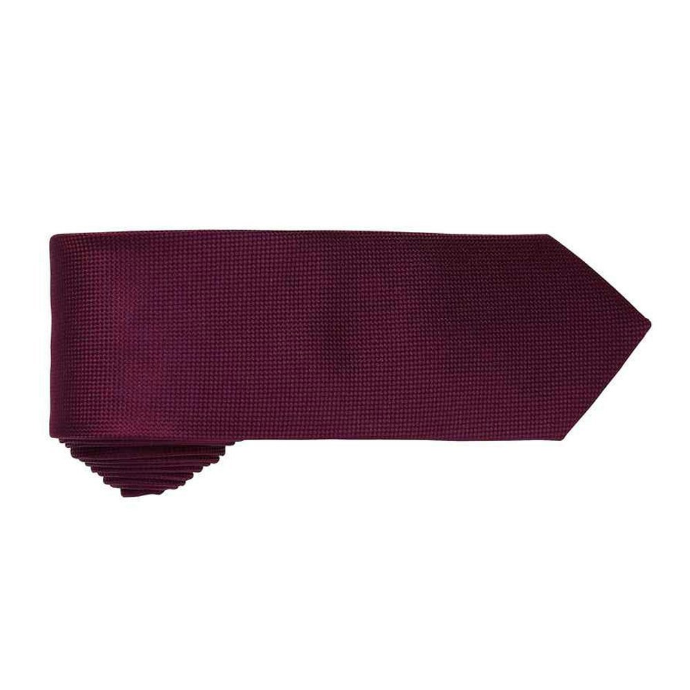 Premier Mens Micro Waffle Formal Work Tie - Aubergine