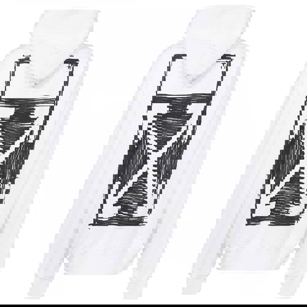 Off-White Marker Stencil Logo Hoodie - White