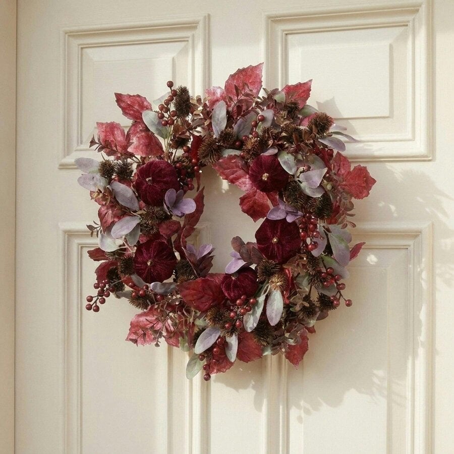 Garden Greatness Deep Red Festive Foliage Wreath