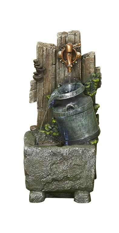 Tranquillity Water Features Tap & Trough Spills with Lights Traditional Water Feature