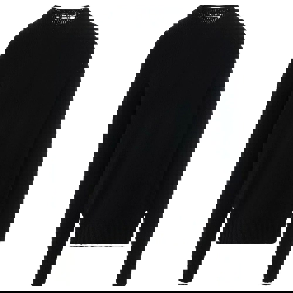 Palm Angels Curved Logo Black Knitted Jumper S