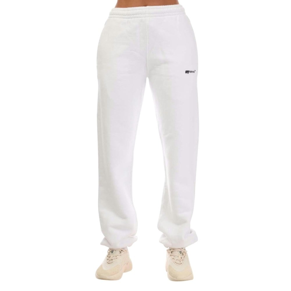 Off White Womens Spary Helvetica Cuffed Sweatpants - White/Black