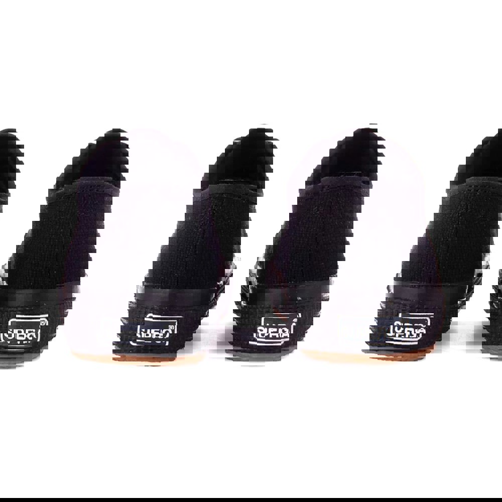 Superga Childrens/Kids 2750 Jcot Leather Trainers - Full Black
