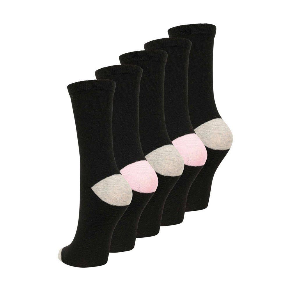 Mountain Warehouse Womens/Ladies Odour Control Socks (Pack of 5) - Jet Black