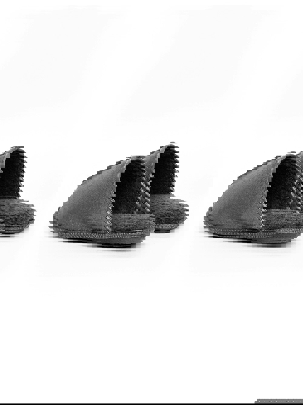 Crosshatch Tinuviel Fur Slipper Mule Black/Charcoal