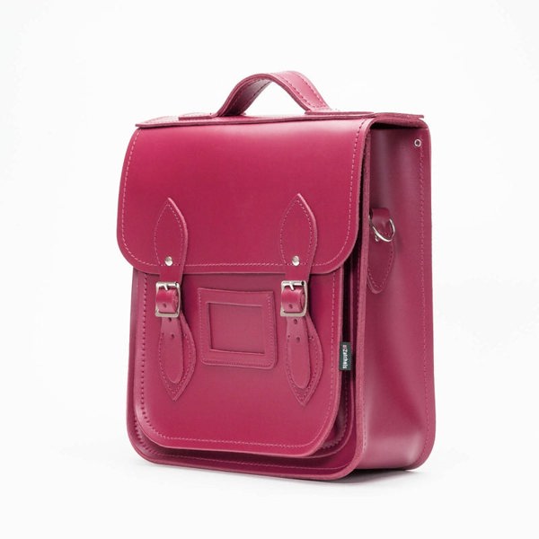 Zatchels Handmade Leather City Backpack - Magenta