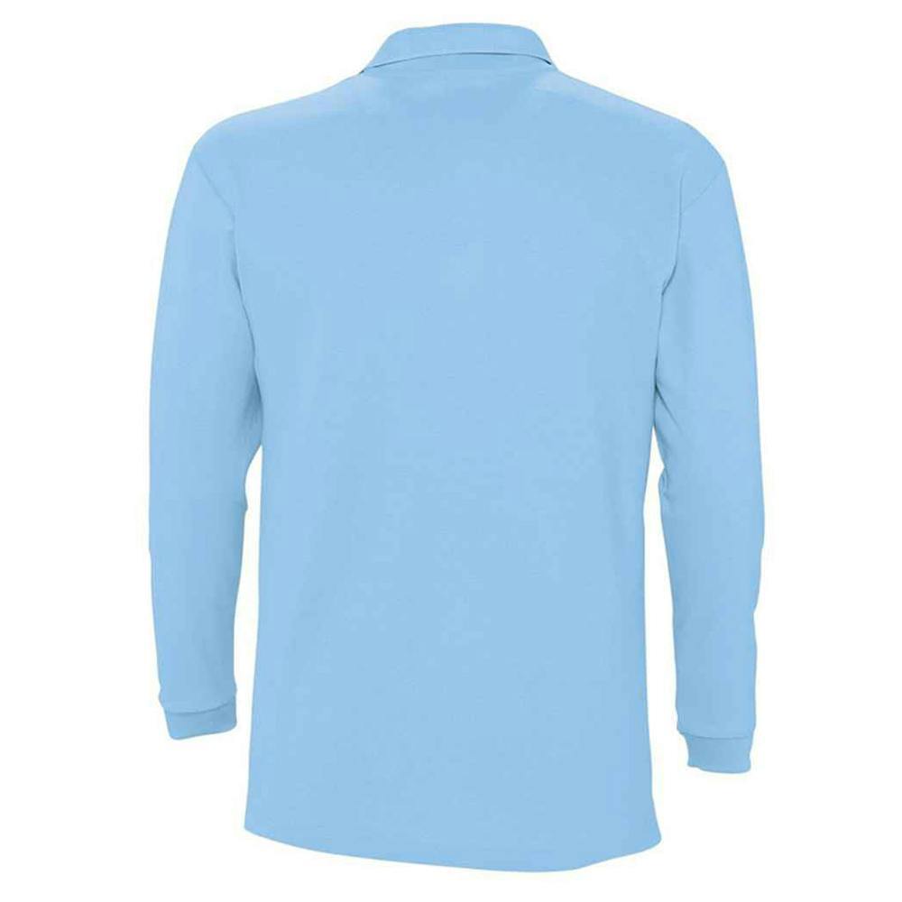 SOLS Unisex Adult Winter II Long-Sleeved Polo Shirt - Sky Blue