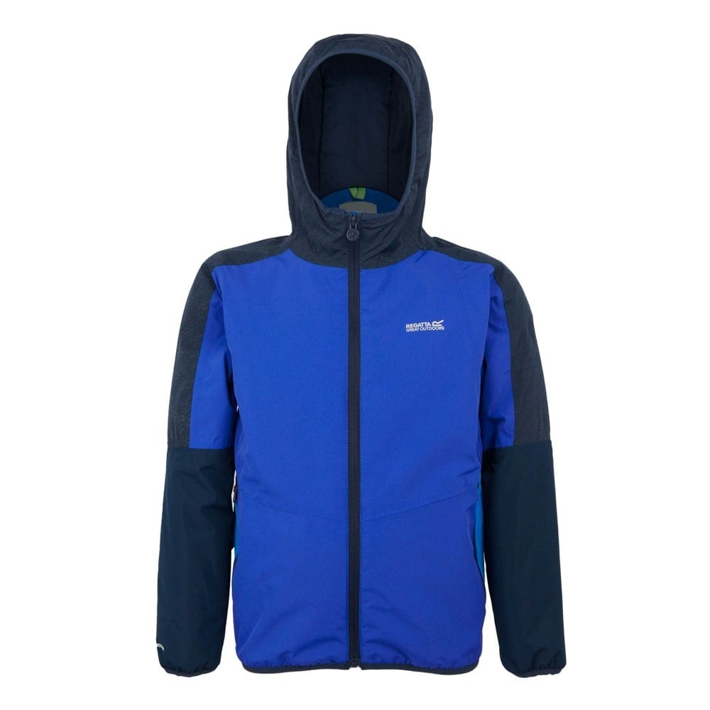 Regatta Childrens/Kids Volcanics VIII Terrain Print Reflective Jacket - Olympian Blue/Navy