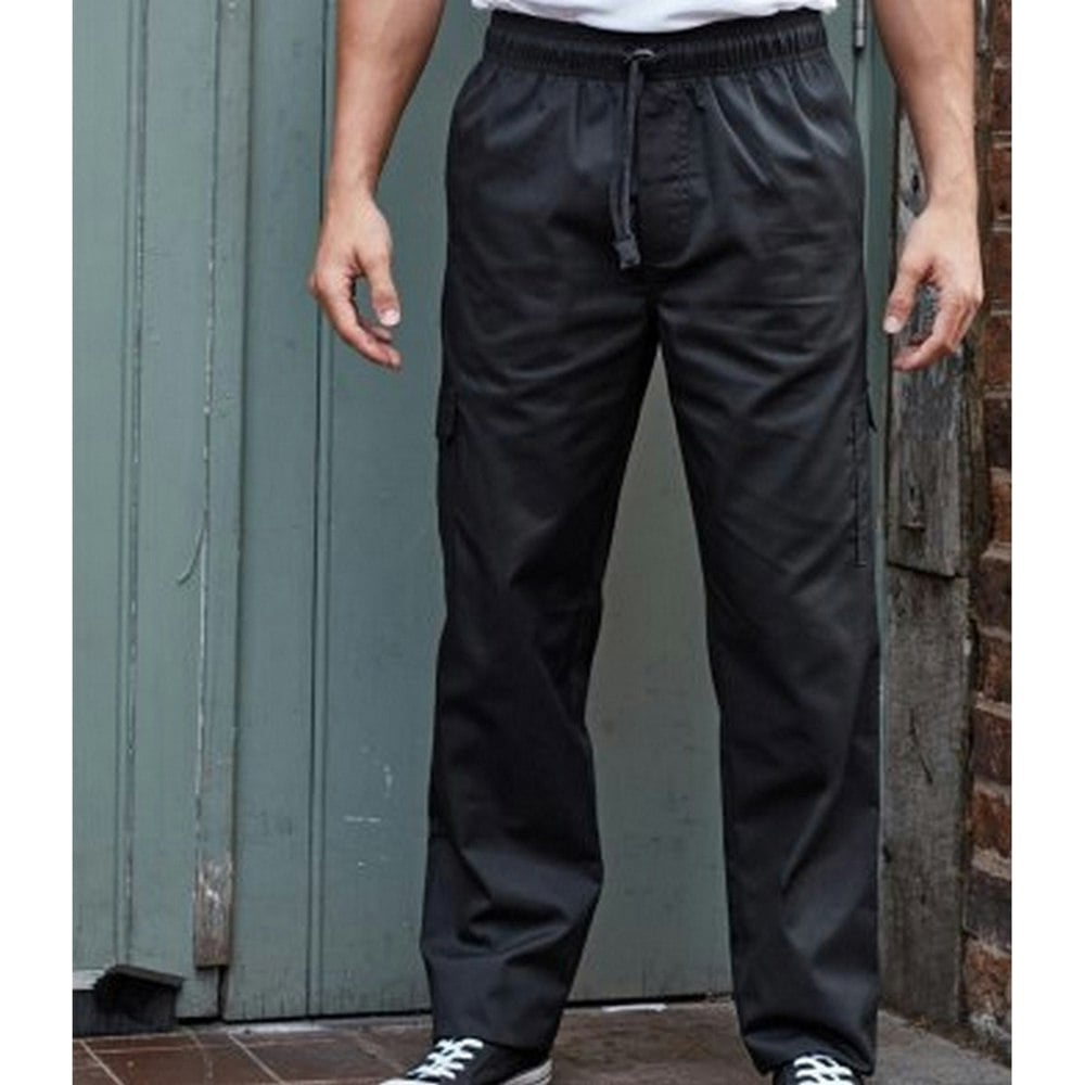 Premier Unisex Adult Essential Chef Trousers - Black