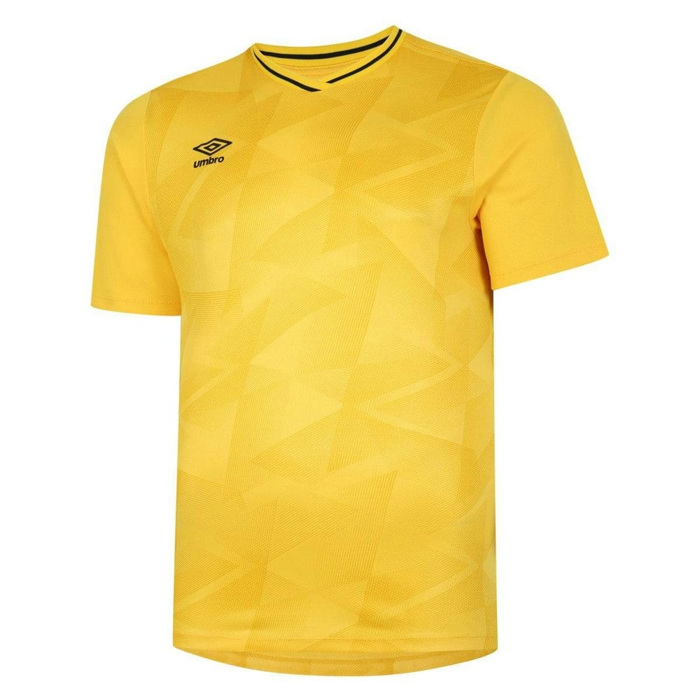 Umbro Mens Triassic Logo Short-Sleeved Jersey - Yellow/Empire Yellow