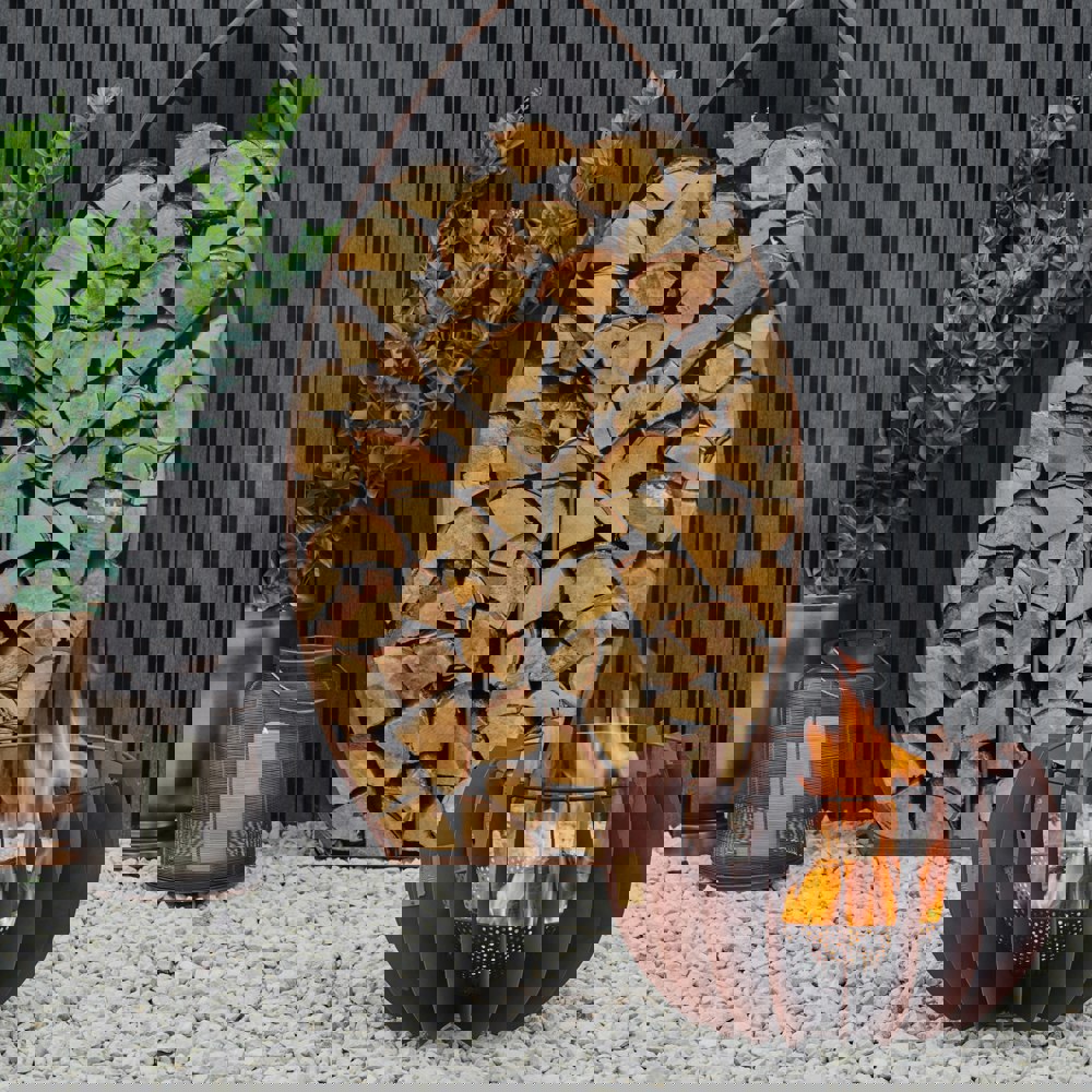 Ivyline Outdoor Solis Fire Pit in Rust