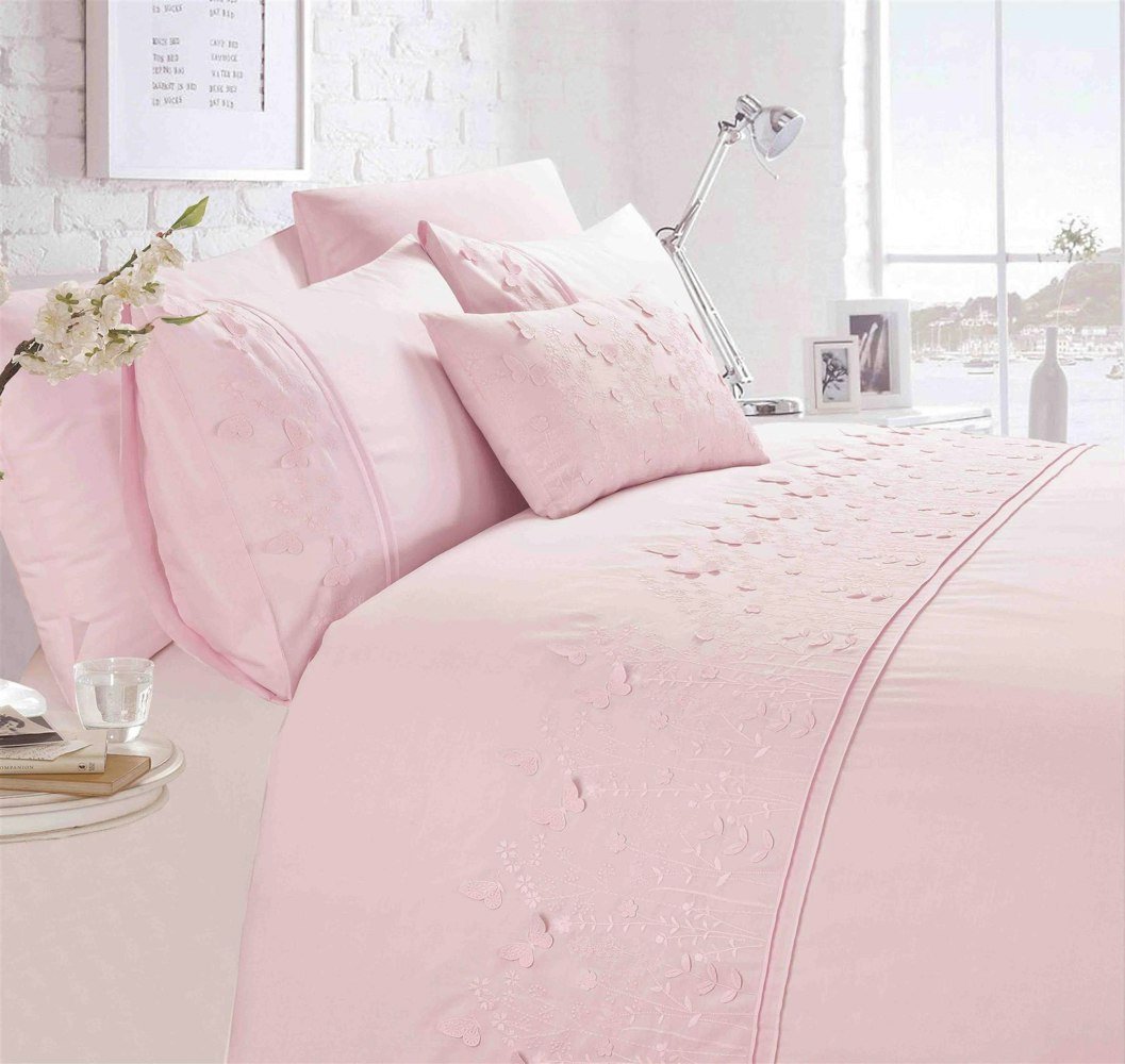 HomeSpace Direct Butterflies Embellished Duvet Cover Set