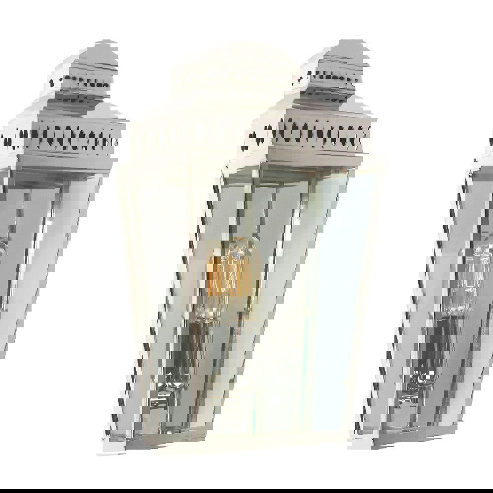 Outdoor IP44 Wall Light Highly Polished Nickel LED E27 100W d01943 Loops