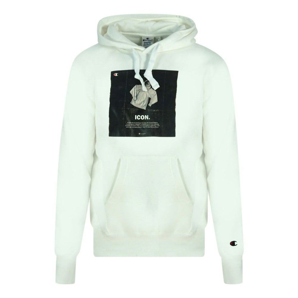 Champion Icon Logo Hoodie - White