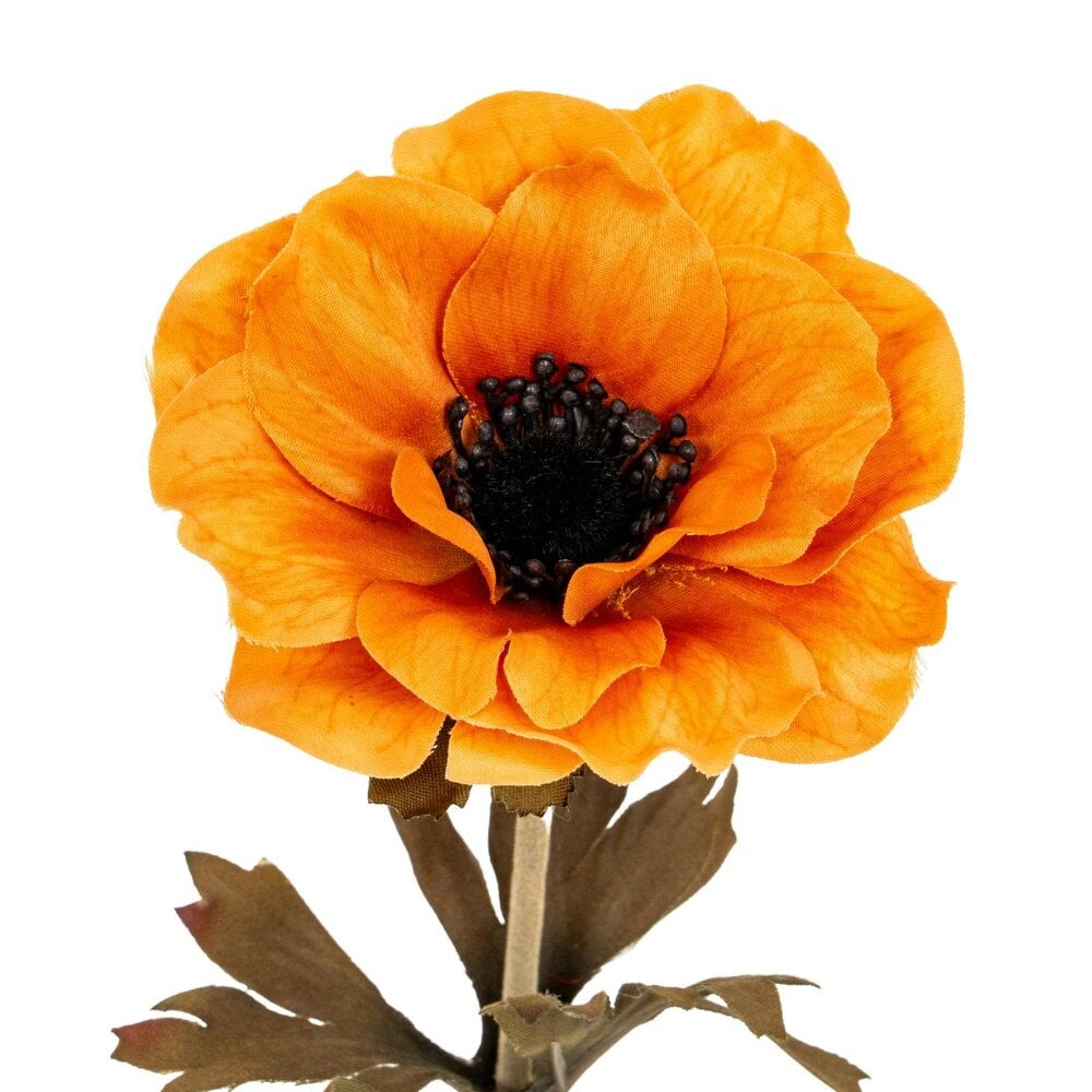 Wyld Haus Set of 3 Artificial Flowers Orange Anemone Stems