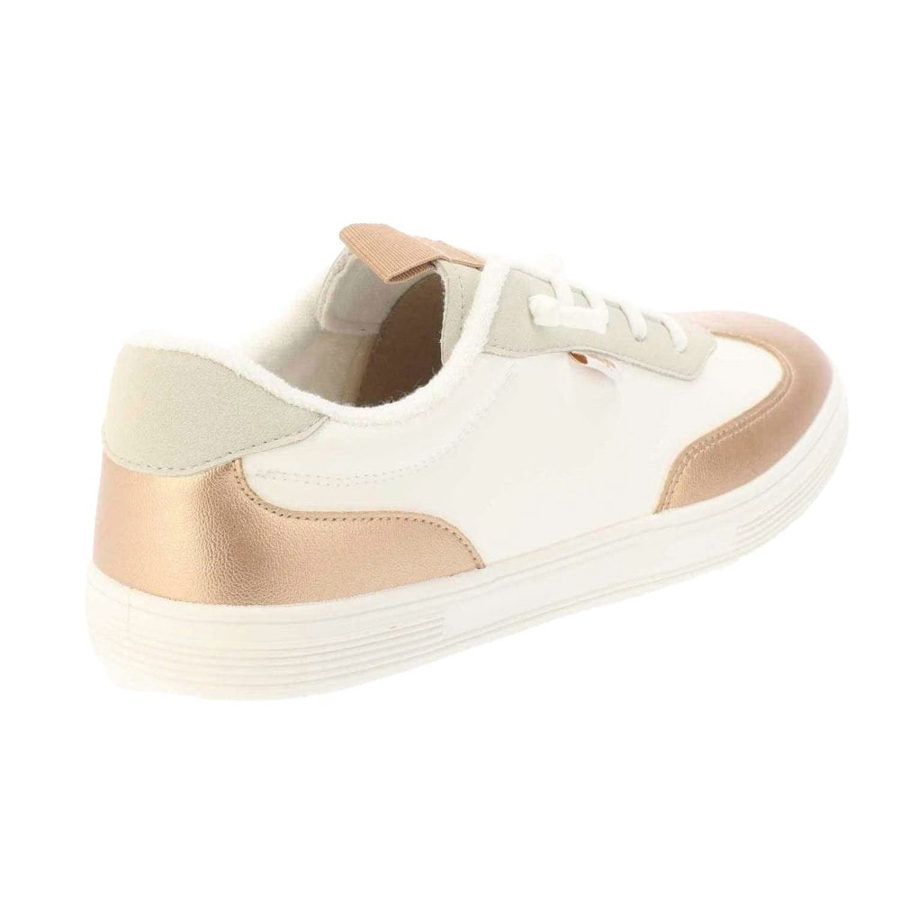 Rocket Dog Womens Zap Trainers - White/Gold