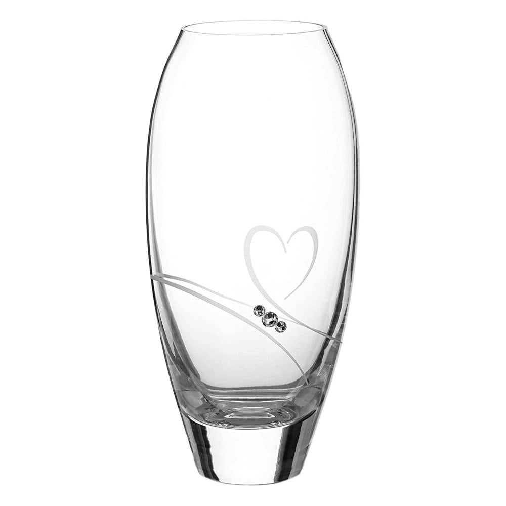 Diamante Romance Bud Vase Adorned with Crystals by Swarovski® - 18cm