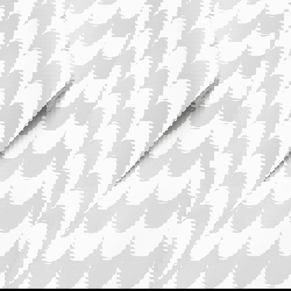 Erica Wakerly Scoop Grey and White Wallpaper