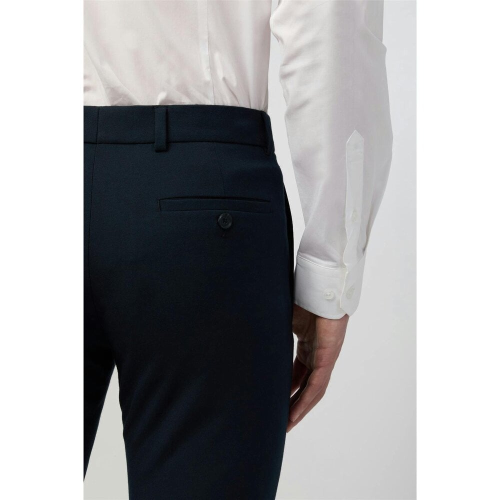 Limehaus Skinny Fit Navy Stretch Trousers