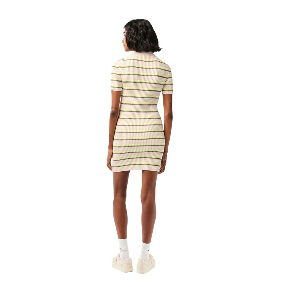 Lacoste Womens/Ladies French Made Striped Polo Shirt Dress - Multicoloured