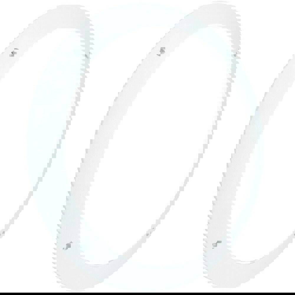 IP65 Outdoor Round Wall Ceiling Lamp Matt White Plain Bulkhead 12W Daylight LED Loops