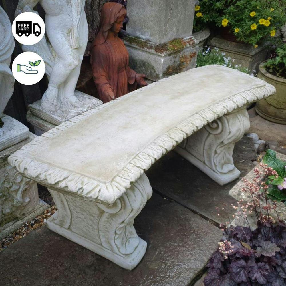 SPA Stone Cast Florentine Design Outdoor Garden Bench BN1