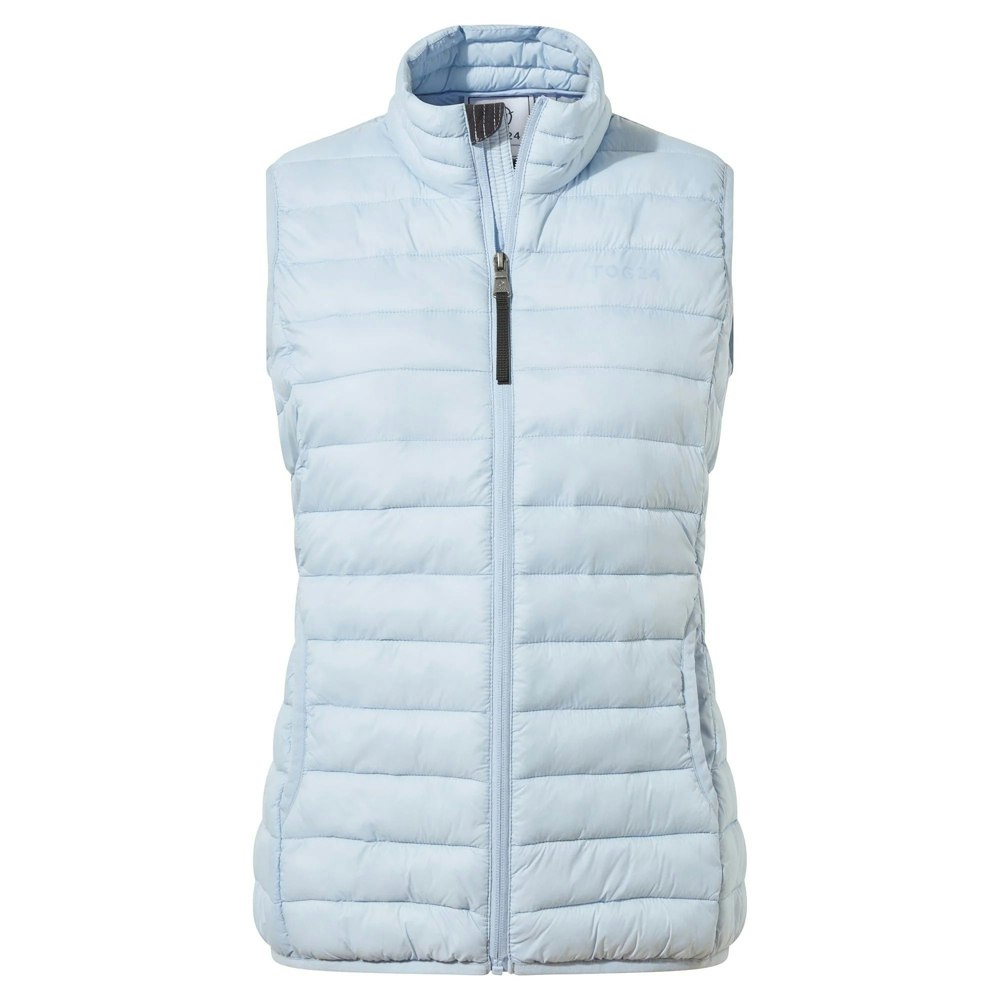 Tog24 Women's Blue Womens/Ladies Gibson Insulated Padded Gilet - Ice - Ice - Size 20 Uk